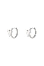 Hoop with mini heart earrings