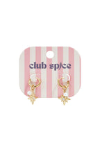 Earrings with pearl and star pendants