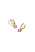 Earrings with decorated heart charm