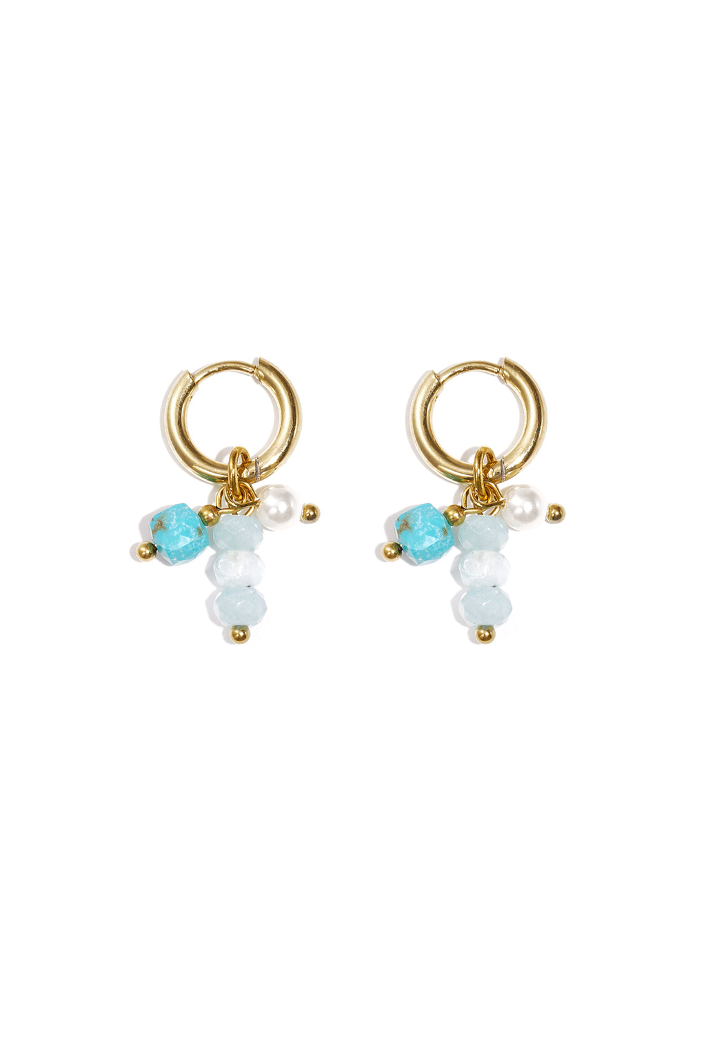Earrings with hanging beads