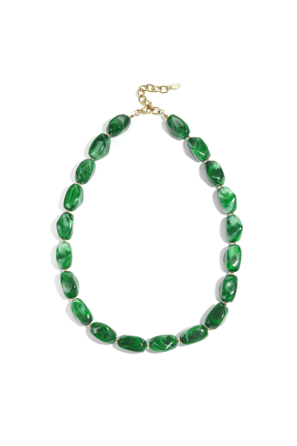 Necklace with organic beads