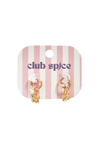 Earrings with flower pendant