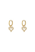 Rhinestone heart Earring
