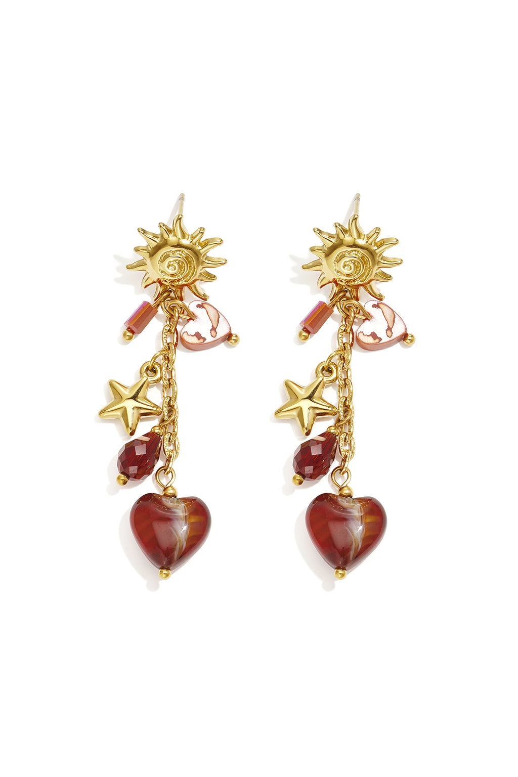 Stainless Steel Dangle Earrings Sun Elegant Daily Luxurious Series Women's jewelry