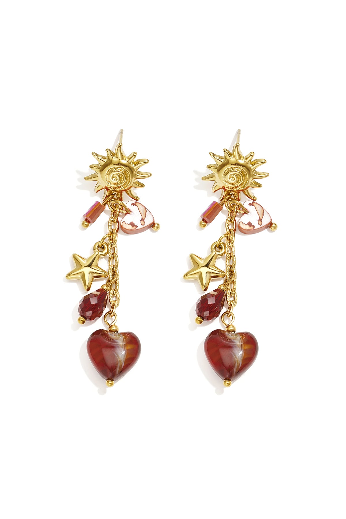 Stainless Steel Dangle Earrings Sun Elegant Daily Luxurious Series Women's jewelry