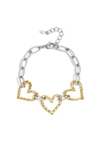 Stainless Steel Chain Bracelets Heart Casual Daily Simple Series Women's jewelry