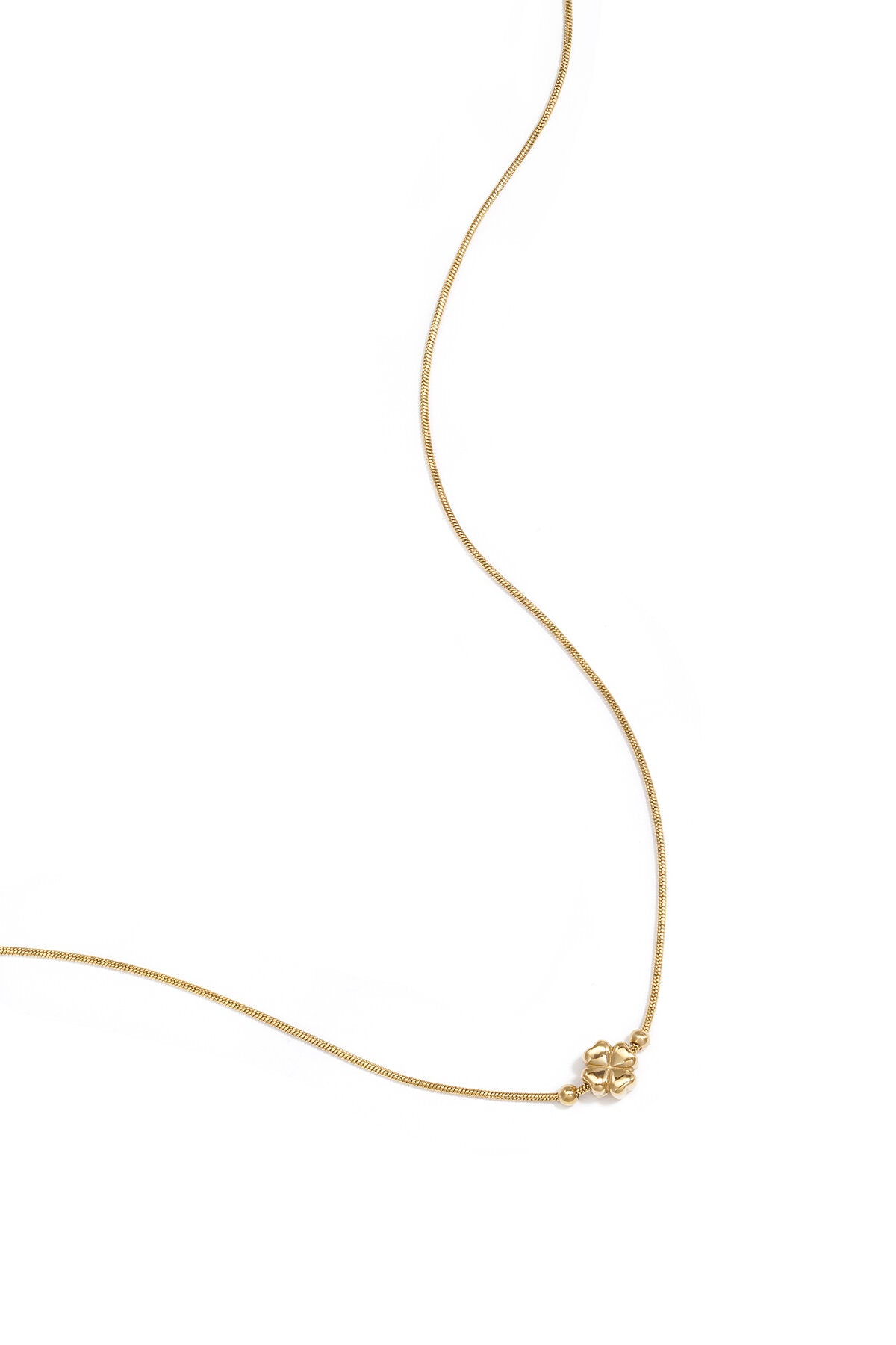 Minimalist necklace with a clover