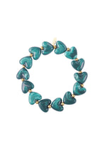 Elastic heart beaded bracelet