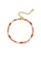 Stainless Steel Beaded Bracelets Rectangle Simple Daily Simple Series Women's jewelry