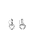 diamond heart earrings