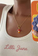 Red mushroom jewelry charm DIY