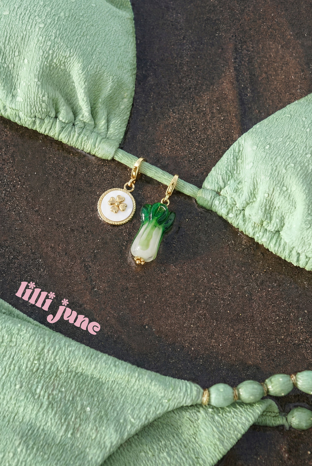 Jewelry charm celery DIY