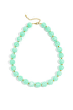 Bead necklace with gold beads in between 13.5mm