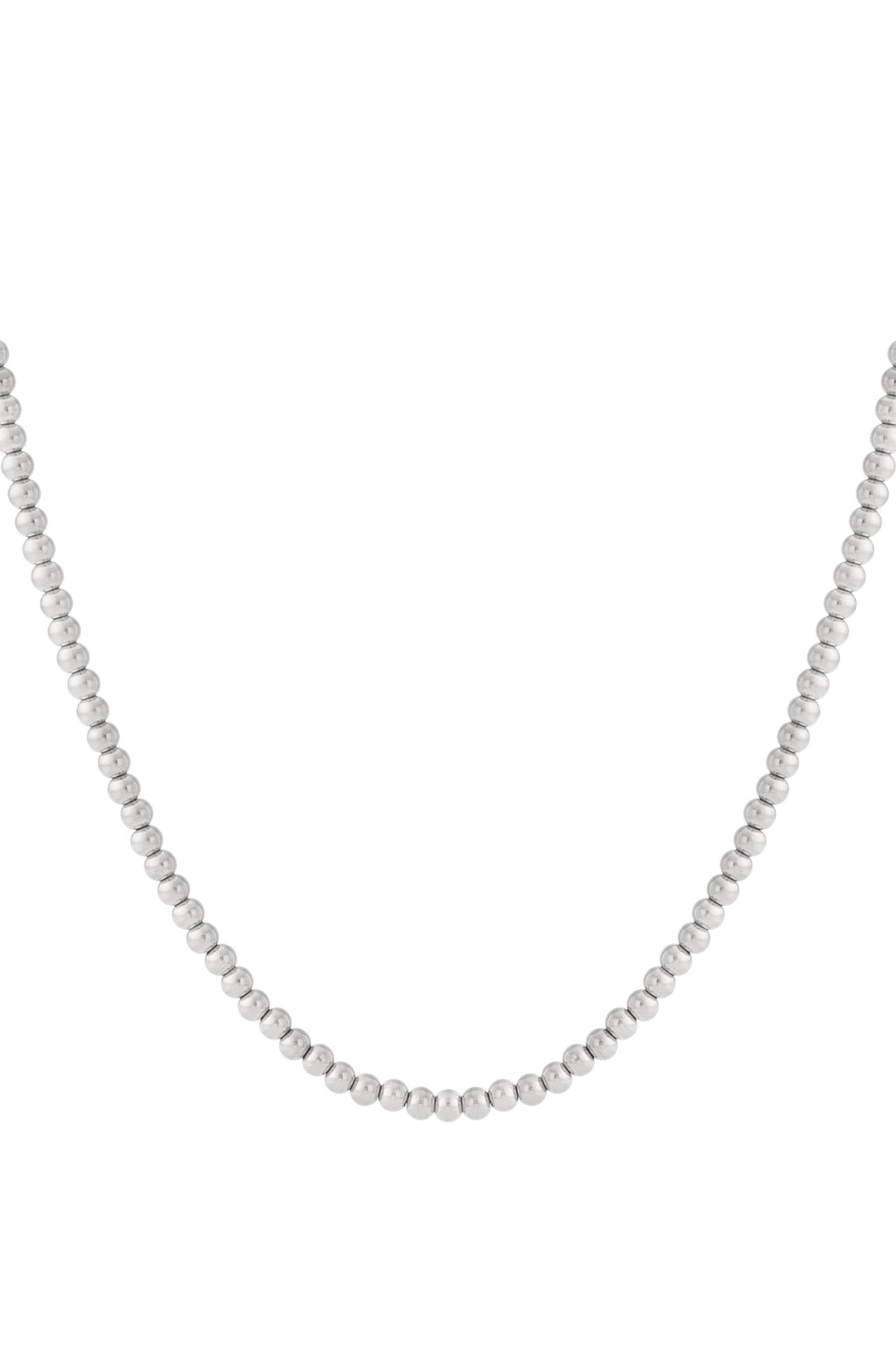 Solid bead necklace-6mm