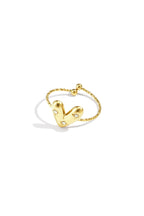 Adjustable ring with decorated heart