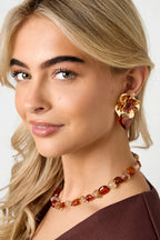 Iron Drop Earrings Flower Daily Ethnic Series Women's jewelry