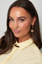Stainless Steel Beads Earrings Sun Simple Daily Simple Series Women's jewelry