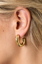 Stainless Steel Hoop Earrings irregular shape Casual Daily Simple Series Women's jewelry