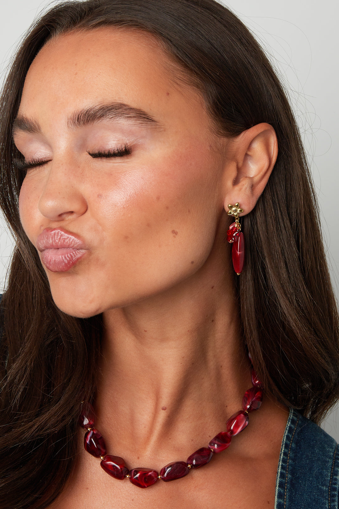 Glass Beads Earrings Beads Simple Daily Simple Series Women's jewelry