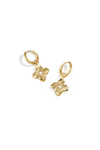 Stainless Steel Drop Earrings Flower Simple Daily Simple Series Women's jewelry