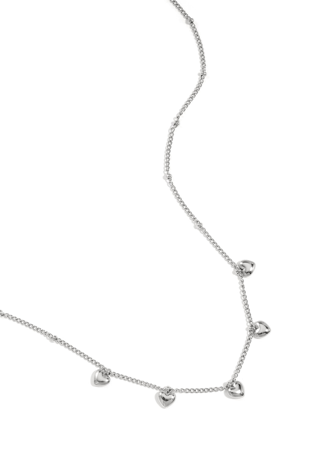 Minimalist necklace with small hearts