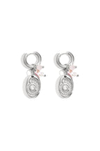 Earrings with beads and shell charm