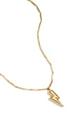 Necklace with striking lightning bolt