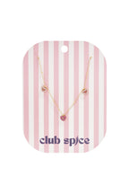 Necklace with pink stones in hearts