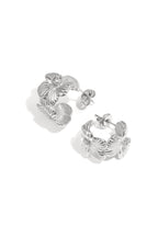 Stainless Steel Hoop Earrings Flower Casual Daily Simple Series Women's jewelry