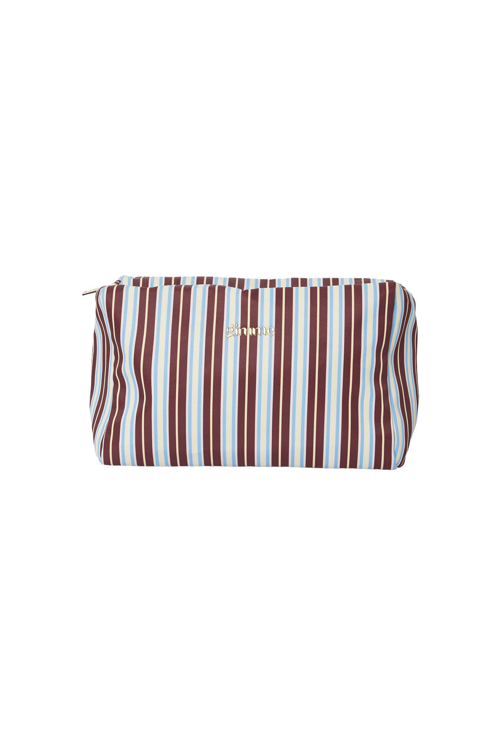 Gimme Simple Stripe Makeup Bag - Khaki, Pink, Blue