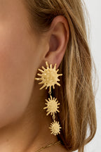 Stainless Steel Dangle Earrings sun Casual Daily Simple Series Women's jewelry