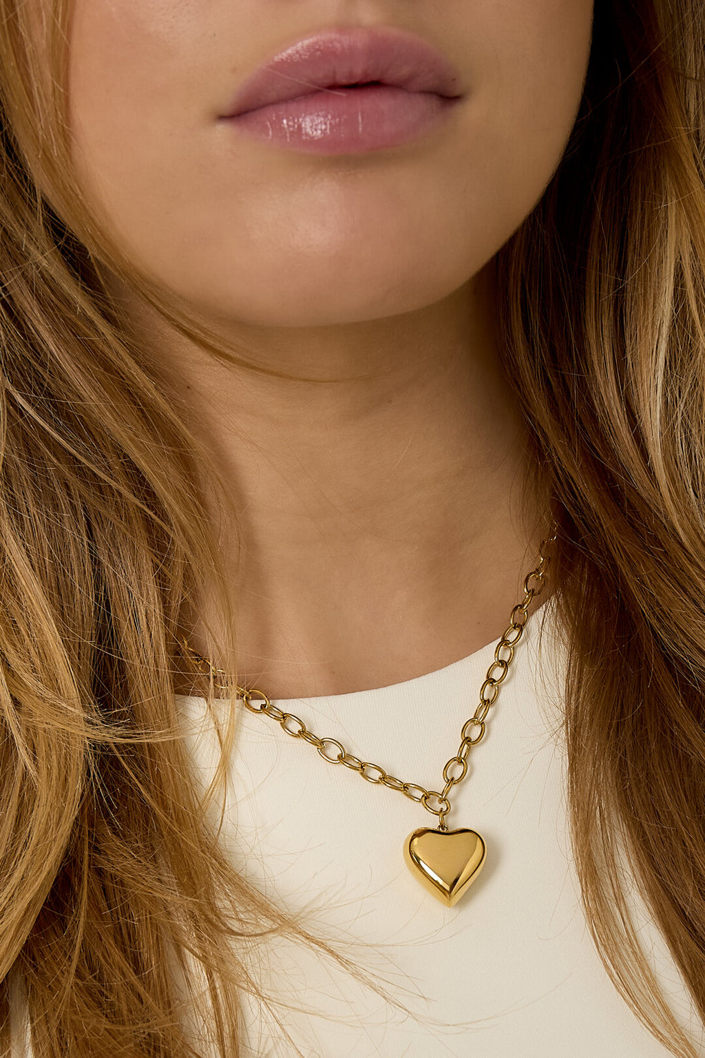 Stainless Steel Pendant necklaces Heart Casual Daily Simple Series Women's jewelry