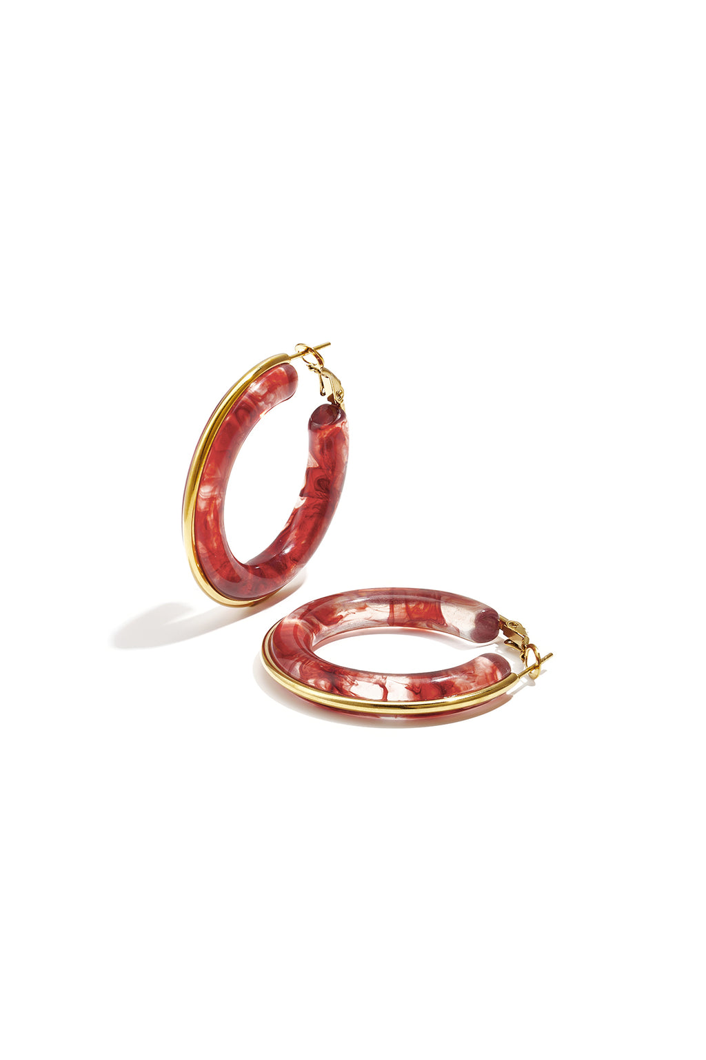 Resin Hoop Earrings Irregular Shape Simple Daily Simple Series Women's jewelry