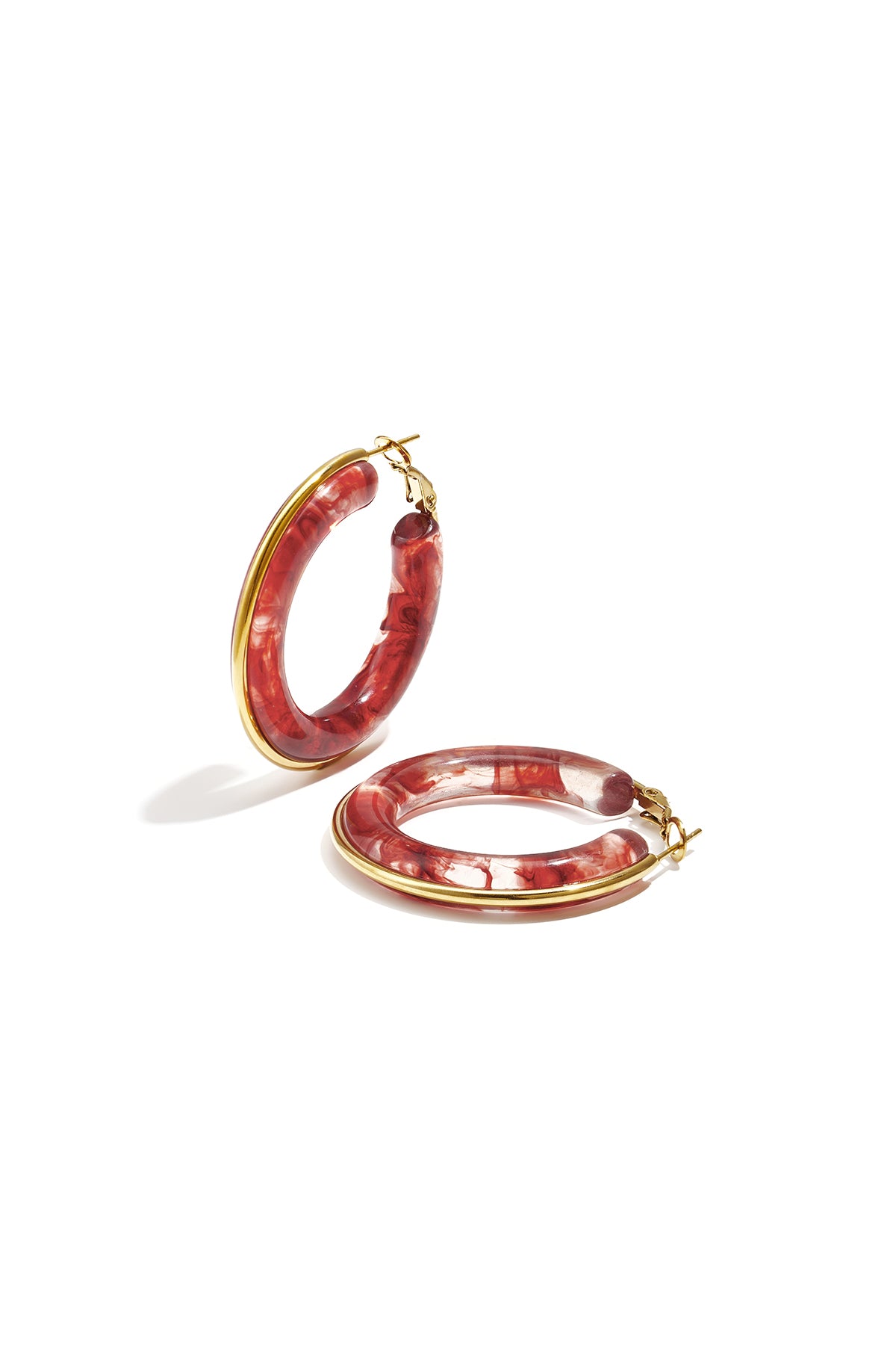 Resin Hoop Earrings Irregular Shape Simple Daily Simple Series Women's jewelry