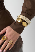 Necklace with rustic asymmetrical beads