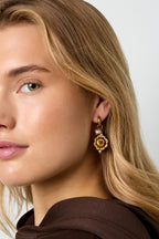 Stainless Steel Drop Earrings Flower Casual Daily Simple Series Women's jewelry