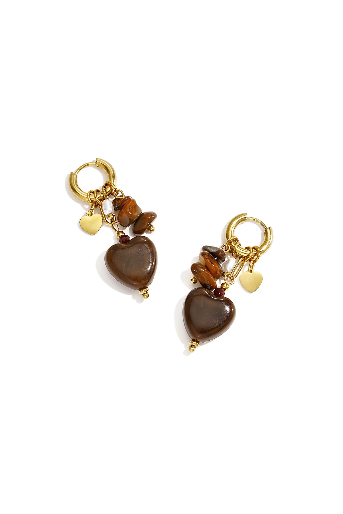 Stainless Steel Beads Earrings Heart Simple Daily Simple Series Women's jewelry