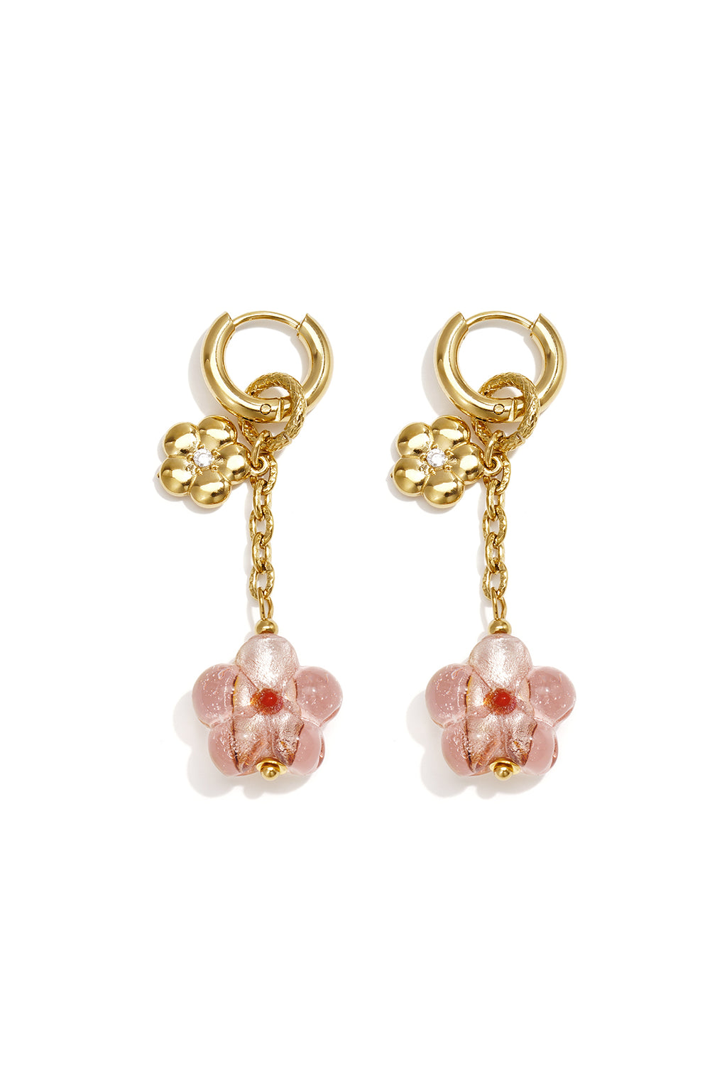 Stainless Steel Dangle Earrings Flower Vacation Daily Romantic Series Women's jewelry