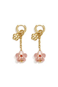 Stainless Steel Dangle Earrings Flower Vacation Daily Romantic Series Women's jewelry