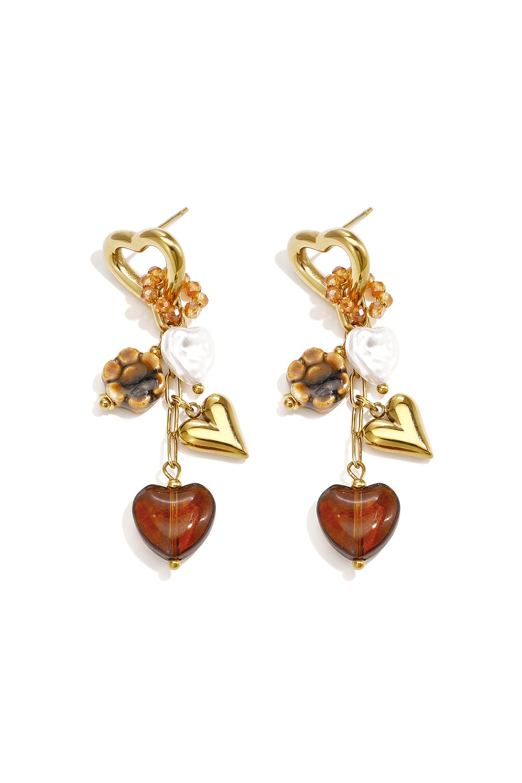 Stainless Steel Dangle Earrings Heart Elegant Daily Luxurious Series Women's jewelry