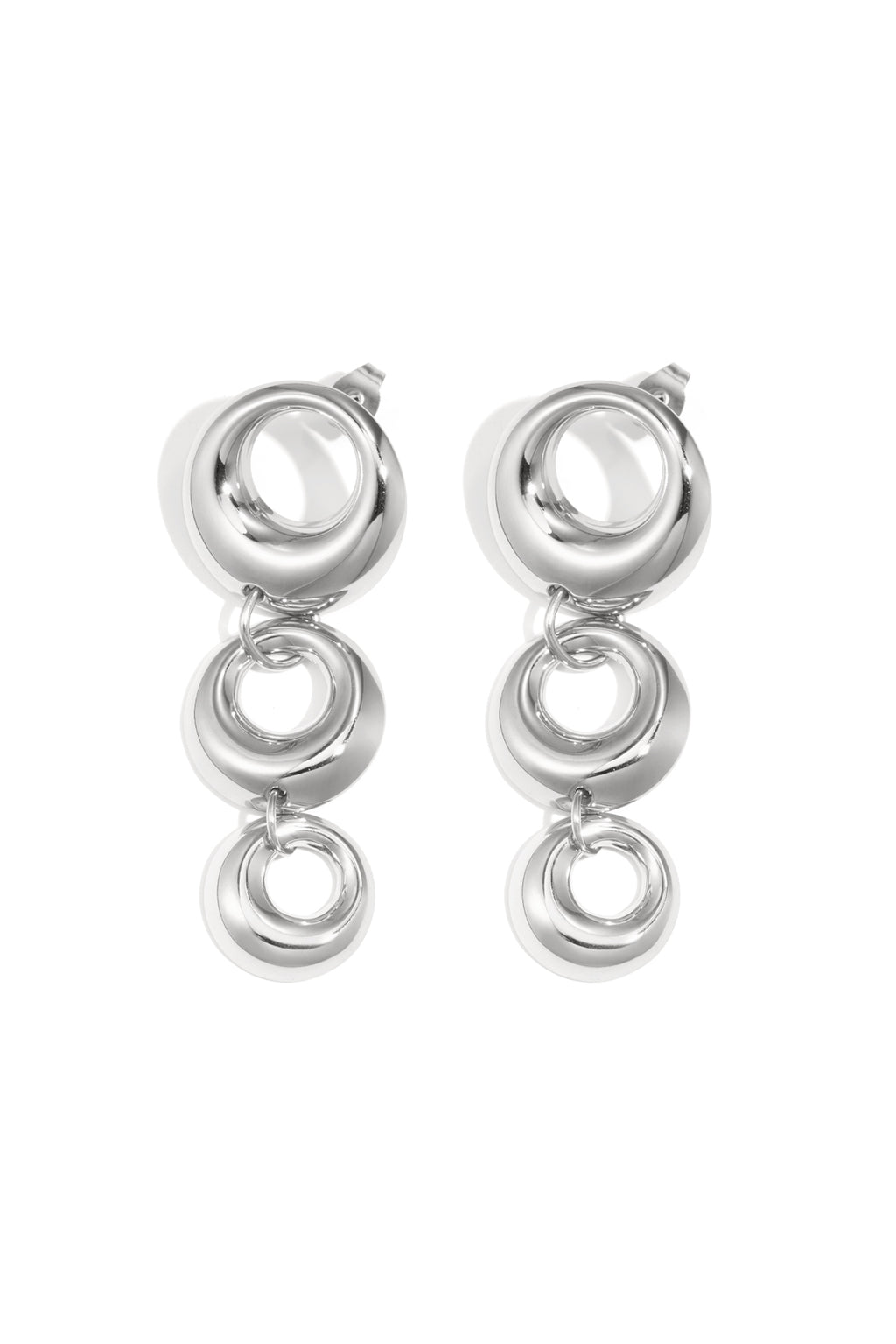 Stainless Steel Dangle Earrings circle Casual Daily Simple Series Women's jewelry