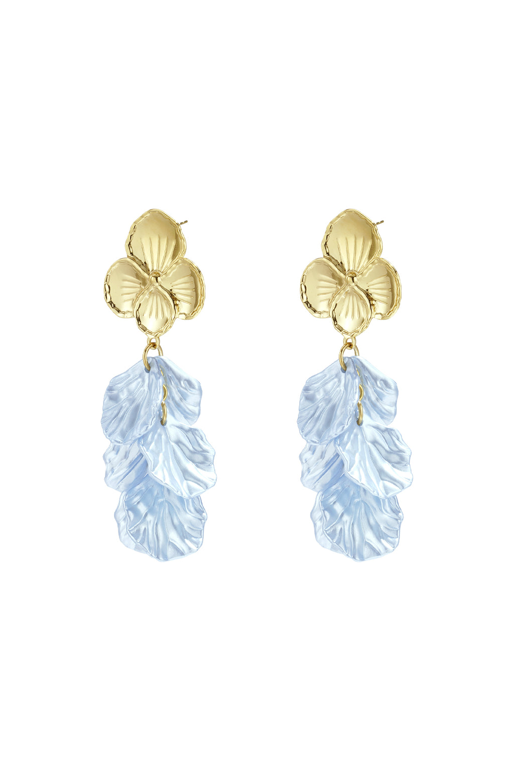 Flower earrings with mother of pearl