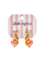 Earrings with heart pendants