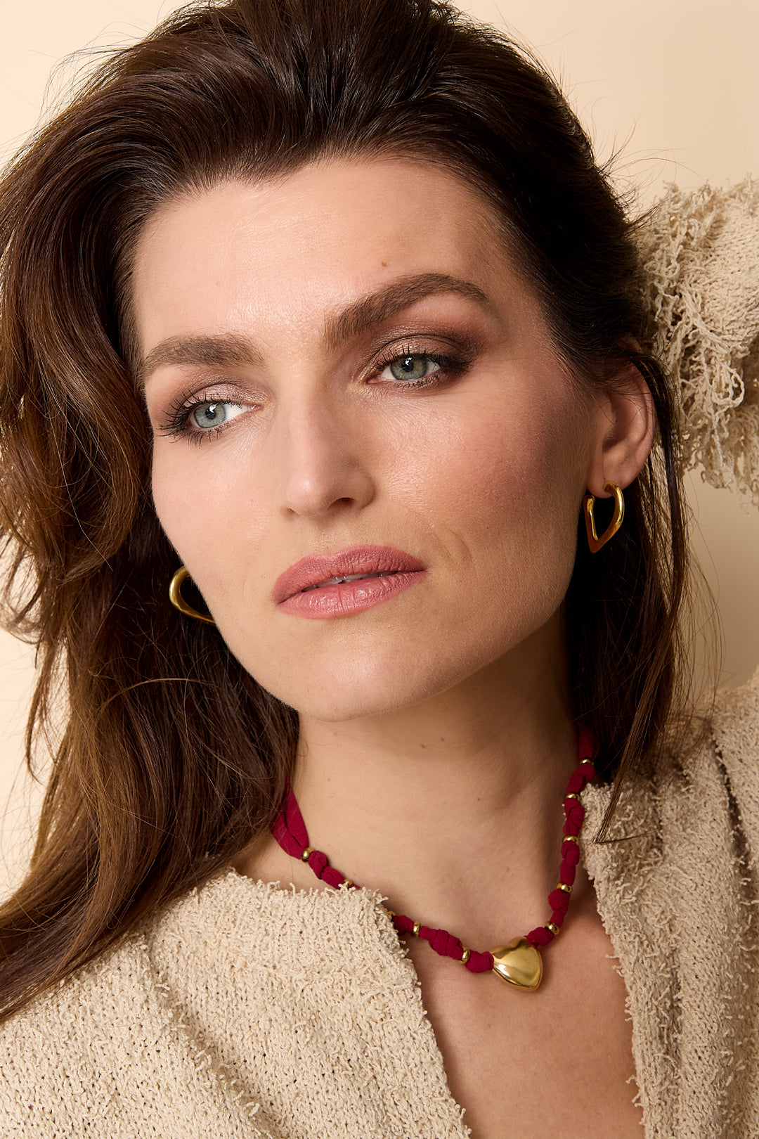 Hoop Earrings Heart Simple Daily Simple Series Women's jewelry