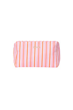 Gimme Simple Stripe Makeup Bag - Khaki, Pink, Blue