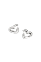 Heart-Shaped Hoop Earrings in Three Sizes