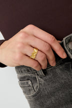 Stainless Steel Minimalist Rings irregular shape Casual Daily Simple Series Women's jewelry