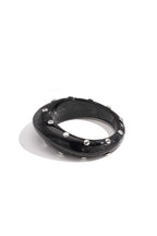 Resin bangle bracelet with studs