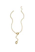 Y-shaped necklace with oval ends