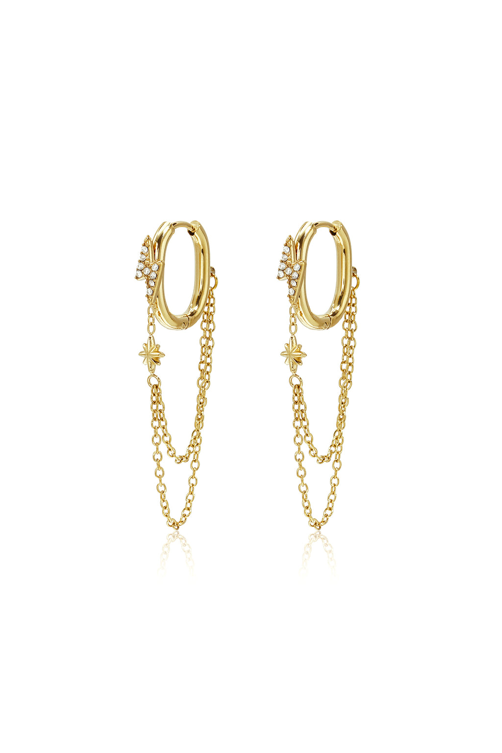 Stainless Steel Dangle Earrings Chain Simple Daily Simple Series Women's jewelry